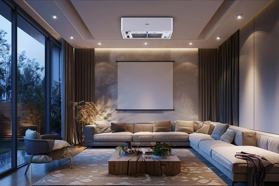 home theater projector and screen